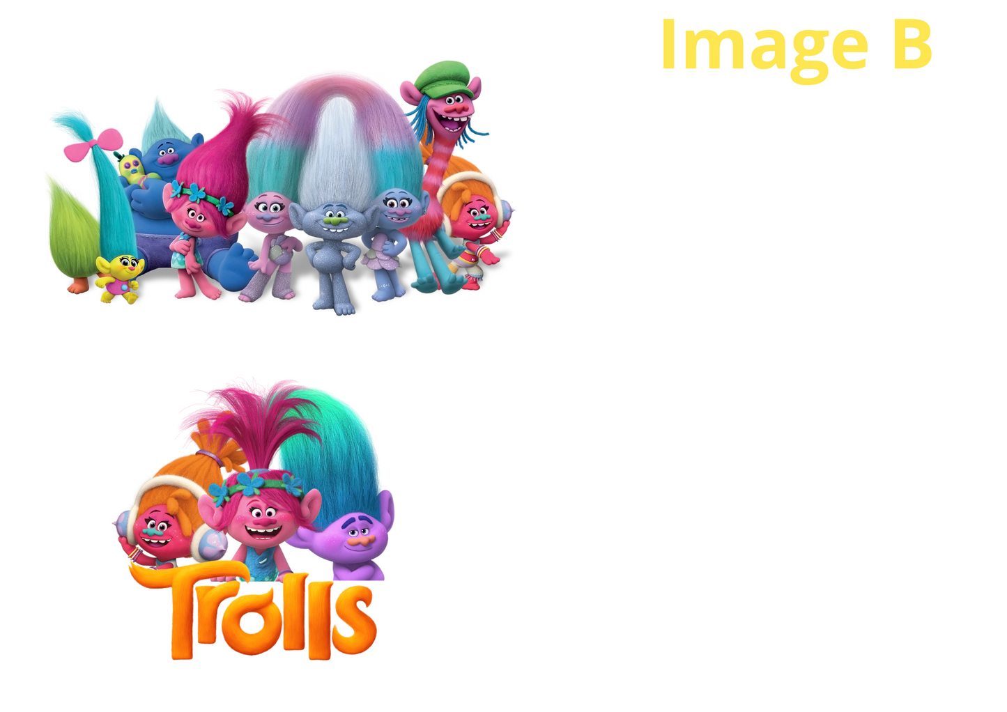 Ensemble de décoration inspiré des Trolls