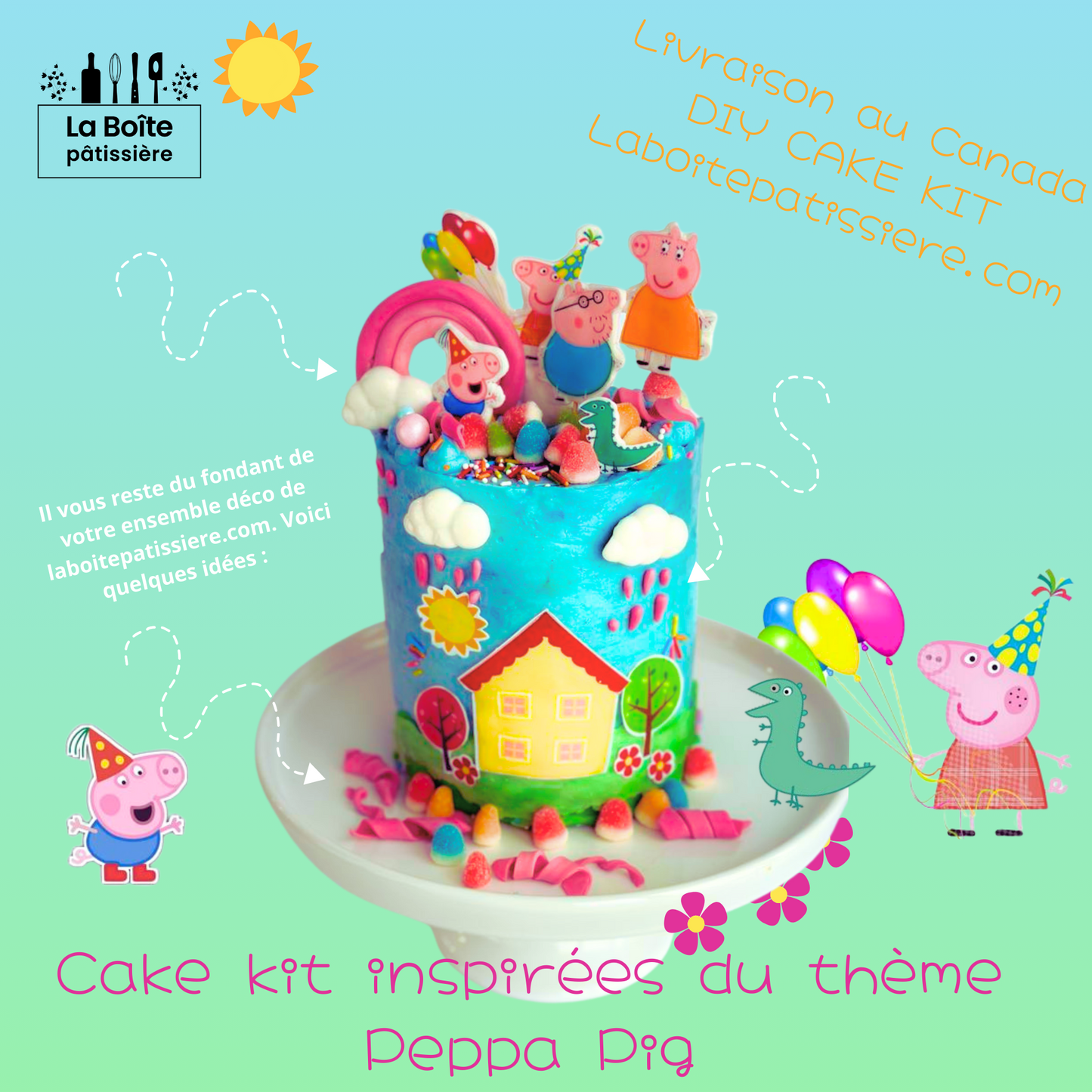 Ensemble de décoration inspiré Peppa Pig