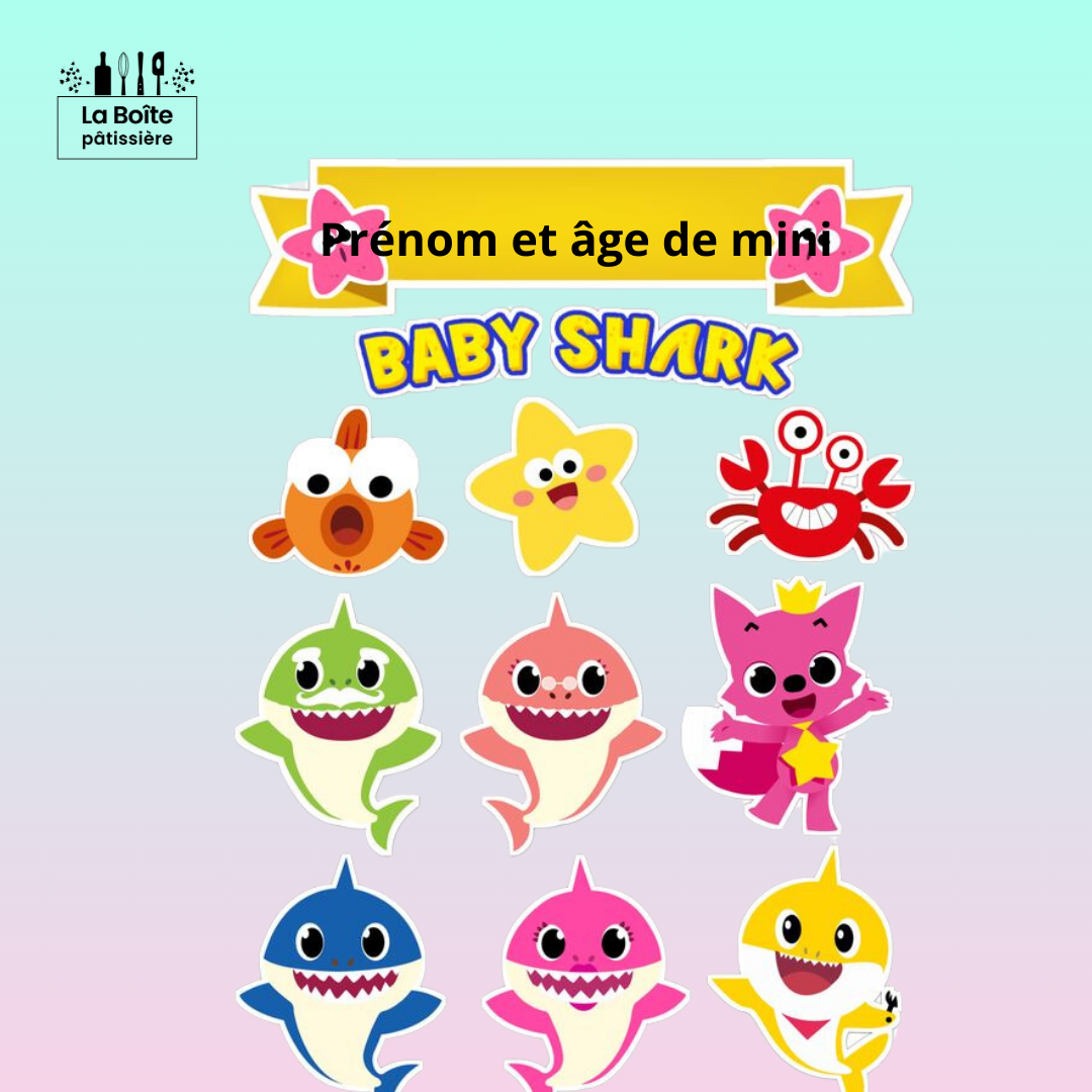 Ensemble de décoration inspiré Baby Shark