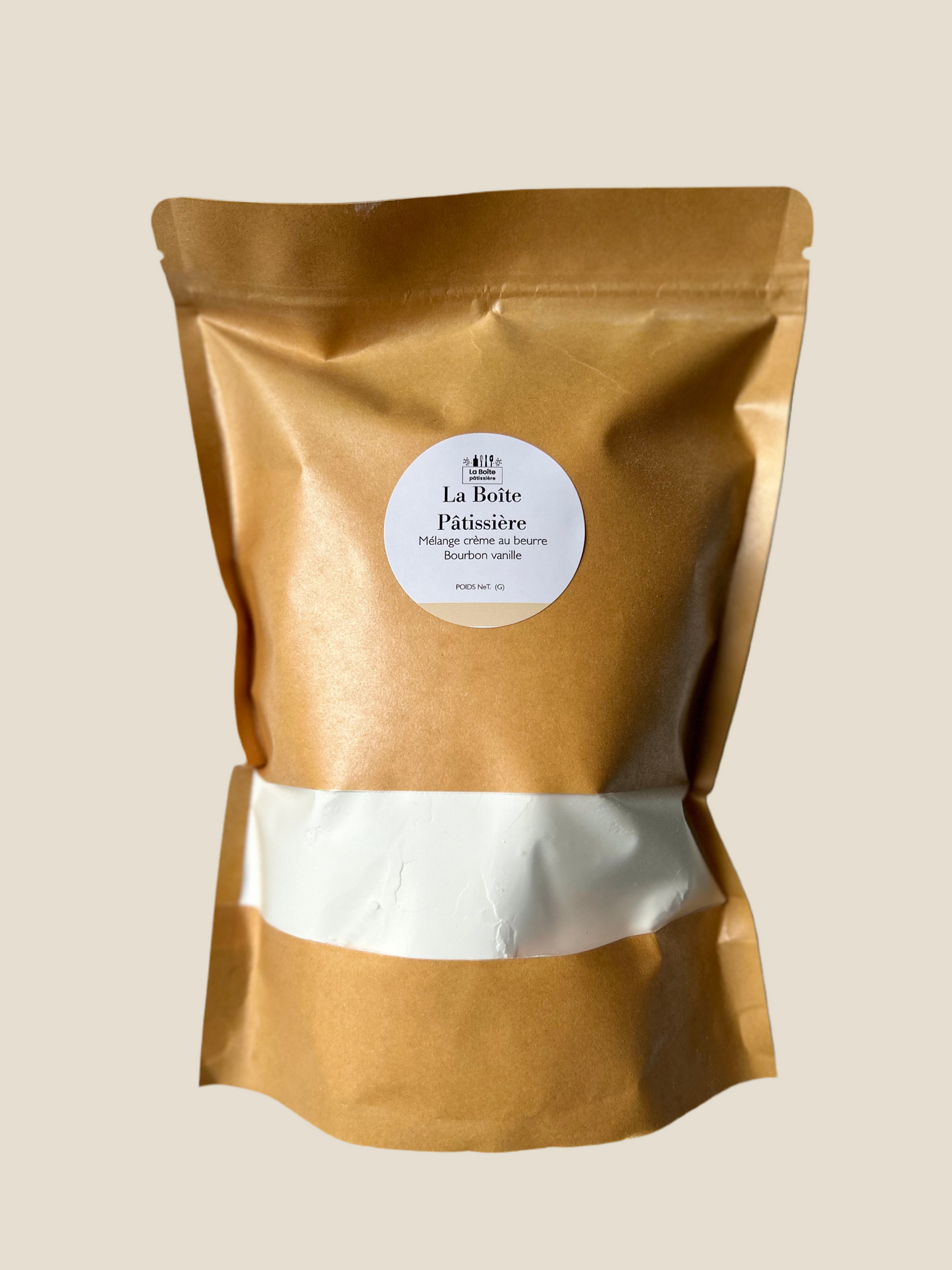 Sachet de  mélange de crème au beurre bourbon vanille