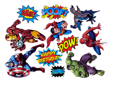 Superhero decoration set