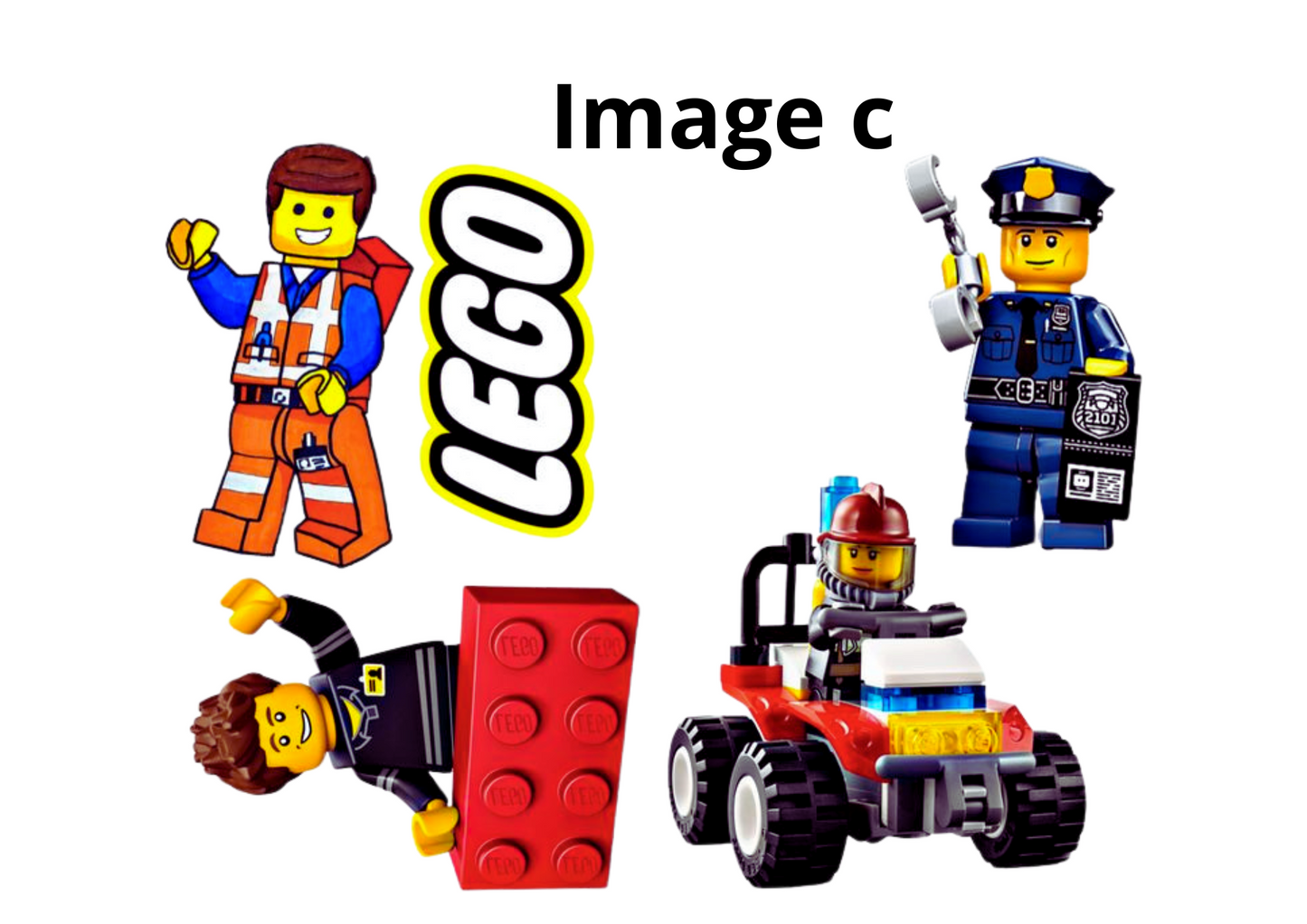 Lego inspired decoration set